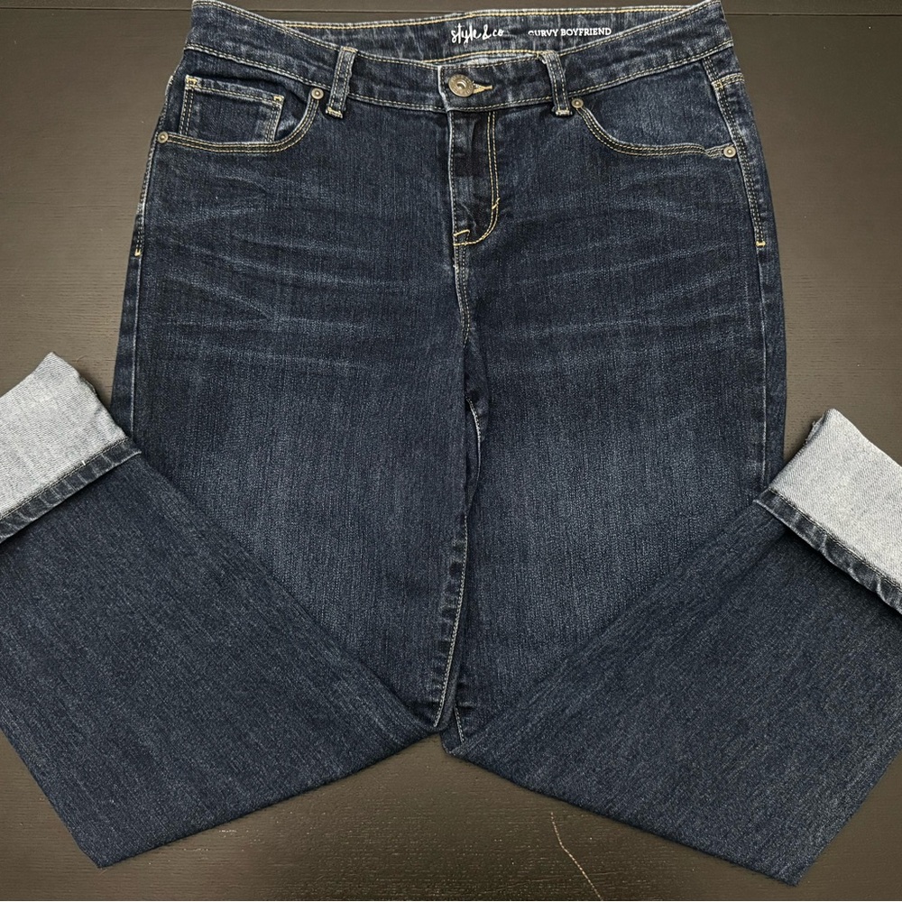 Macy’s Style & Co. Dark Wash Boyfriend Jeans